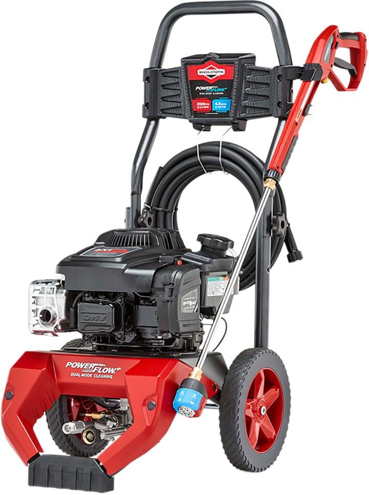 Small gas powered pressure clearance washer